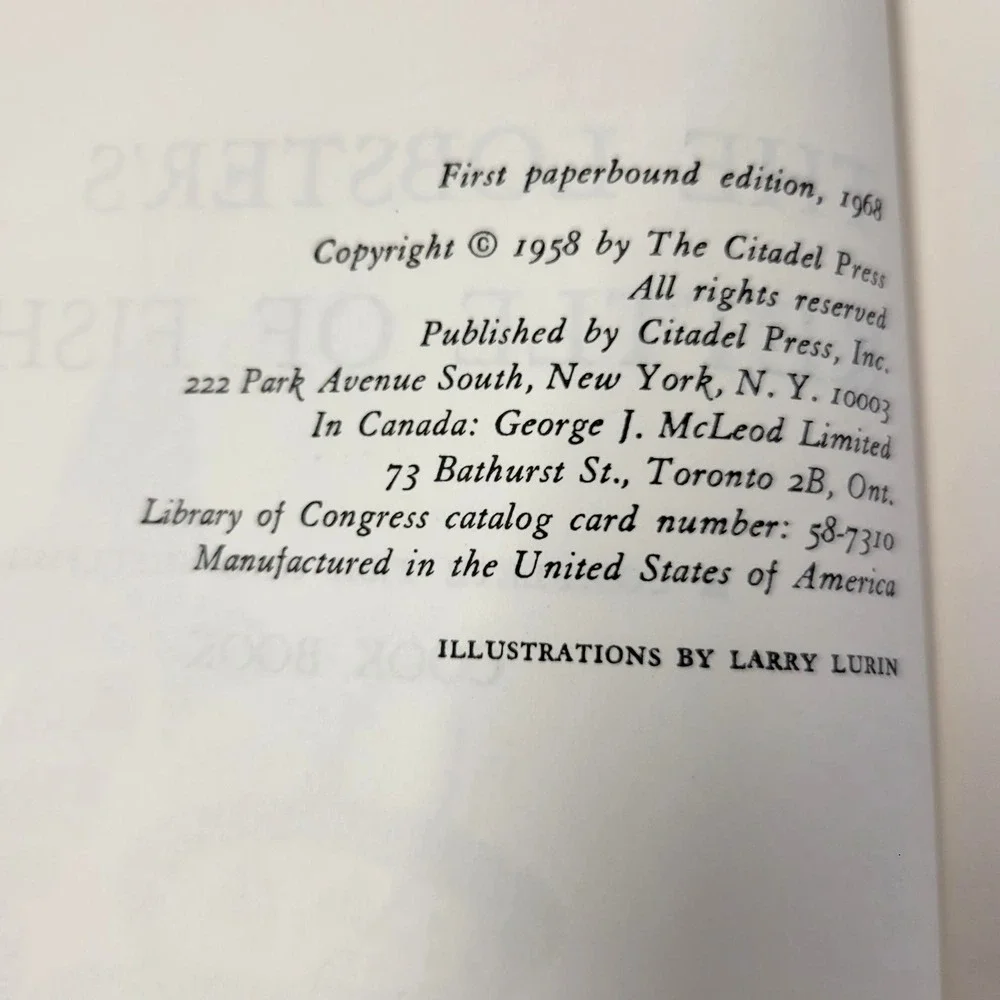 Citadel Press lobster fine